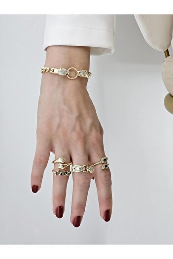 Çlk Accessories Premium συνδυασμός 5 ρυθμιζόμενων δαχτυλιδιών και βραχιολιών Infinite Loop