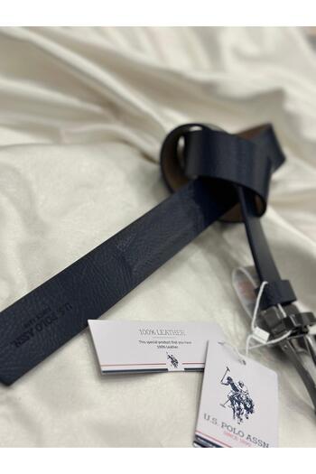 U.S. Polo Assn. U.S. POLO ASSN. ЧОЛОВІЧИЙ РЕАЛЬНИЙ ШКІРЯНИЙ СИНІЙ РЕМЕНЬ