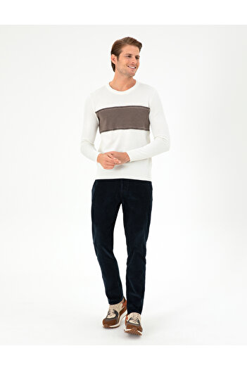 Pierre Cardin Lacivert Carrot Fit Kadife Kanvas Pantolon 50295927-VR033