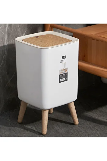 MIBRU Trash can 10L wooden legs H-1548