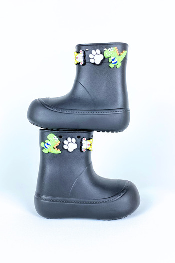 Zerenyus Black Children's Rain Boots - Waterproof