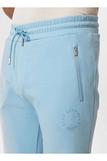 Boris Becker Πλεκτό παντελόνι Jogger με λογότυπο Baby Blue Color