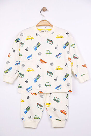 Beniizle Colorful Car Patterned Men's Pajama Set