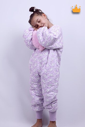 Babyhola 2.5 Tog Premium Kalite Kalın Elyaf Dolgulu Uzun Kollu 2-9 Yaş Kız Erkek Çocuk Uyku Tulumu