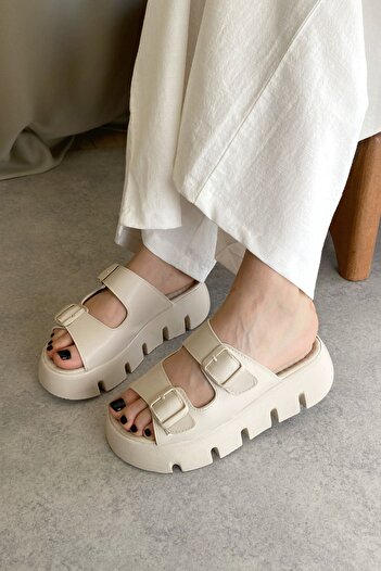 GOFFSHOES Papuci Vesnor pentru femei cu talpă groasă - piele
