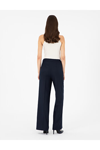 Pierre Cardin Lacivert Palazzo Kumaş Pantolon 50290369-VR033