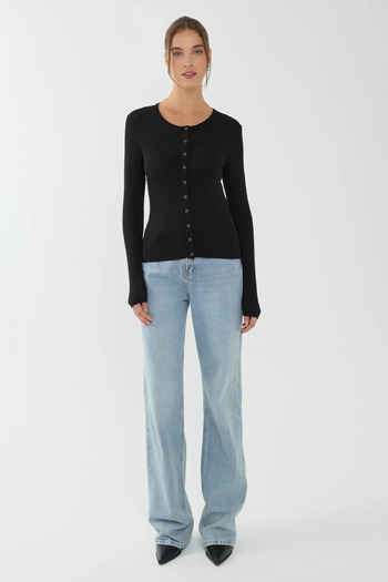 Hiccup Long Sleeve Snap Top