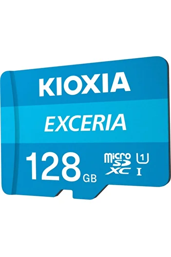 Kioxia بطاقة ذاكرة Exceria Microsdxc Uhs-1 C10 بسعة 128 جيجابايت بسرعة 100 ميجابايت في الثانية