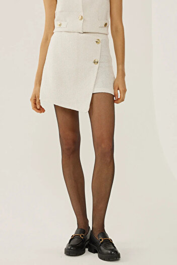 Hiccup Tweed Button Detailed Shorts