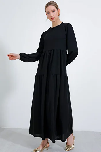 Bigdart Γυναικείο Μαύρο Μακρύ Πλεκτό Φόρεμα Hijab 2482