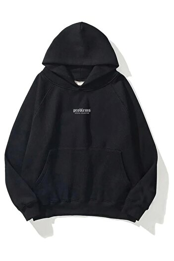 The Champ Clothing Polar Problems Sculpture Printed - Hooded Black Unisex Hoodie φούτερ