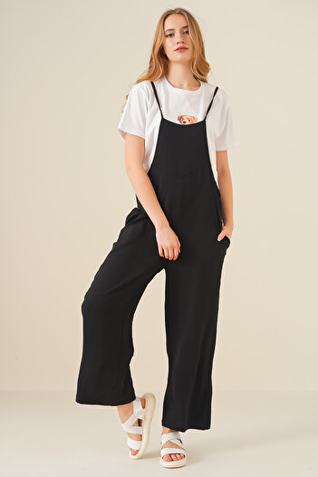Bigdart 7019 Strappy Gardener φόρμες - Μαύρη
