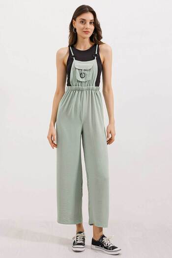 Bigdart 7023 Strappy Gardener Jumpsuit - Çağla