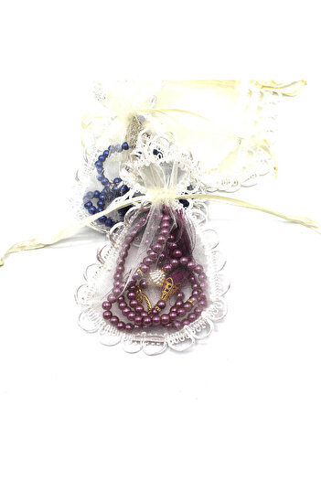 bidoluhobi Tulle Pouch Cream Color 12 Pieces
