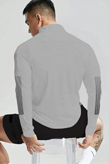 GHASSY CO. Ghassy Co. Erkek Running Hızlı Kuruma Nem Emici Teknik Performan Uzun Kollu T-shirt