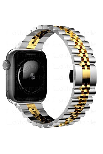 AktarMobile Apple Watch 10 46 mm uyumlu Metal Kordon Rolex Style Kayış Jubilee Bilezik