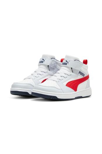 Puma Rebound V6 Mid AC+ PS 393832 Ορθοπεδικά Παιδικά Αθλητικά Παπούτσια ΓΚΡΙ