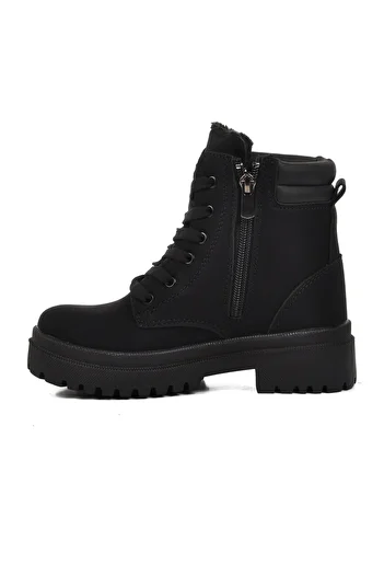 WALKWAY Parpat 25K-F Black Emerald Children's Boots with Fur Inside