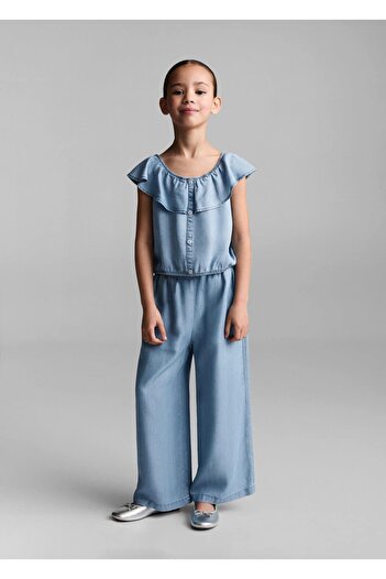 MANGO Kids Geknöpfte Jeansbluse
