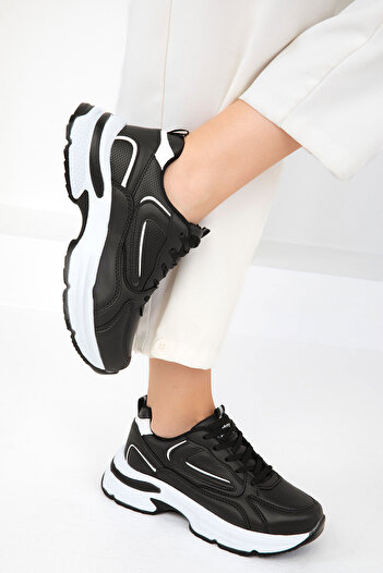SOHO 19686 Model Black-White Women's Sneakers