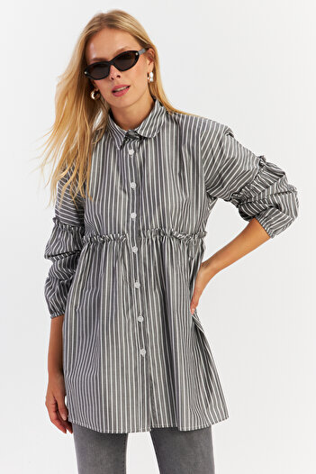 Cool & Sexy Women's Gray Tunic Shirt Asf12