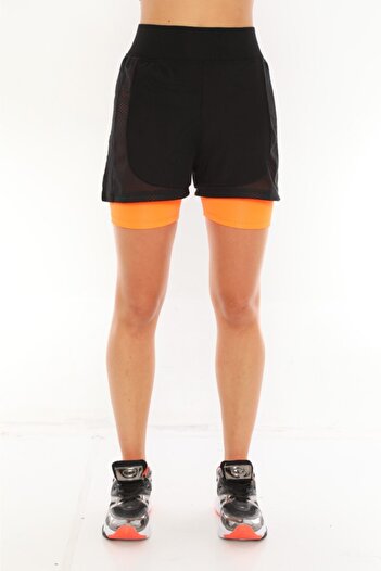 Pimody Black Side Mesh Women's Sports Sea Shorts