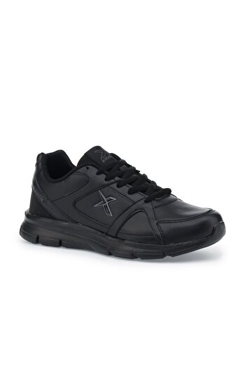 Kinetix Kalen Pu 1pr Black Boy's Running Shoes