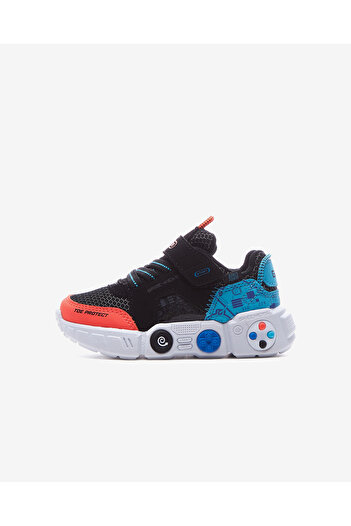SKECHERS Lil Gametronix Little Boy Black Sneakers 402262 N Bkmt