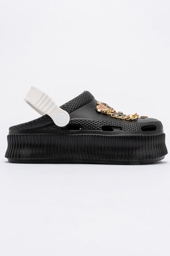 Ccway Black and White Women's Flat Slippers