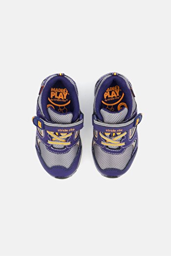 Stride Rite Toddlers Boy M2P Xander Velcro Closed Toe Shoes, Navy/Grey Combo