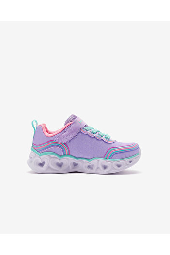 SKECHERS Retro Heart Lights - Purple Lighted Big Girl's Sports Shoes 302689 L VMT