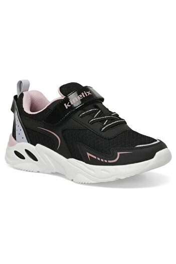 Kinetix Frofe 4Fx Kids (31-35) Black-Lilac-Pink Casual Sports Shoes