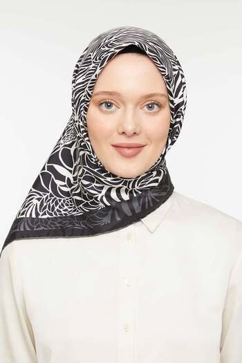 Levidor Twill Silk Scarf - 3908-10 Black