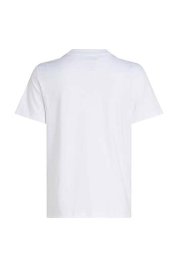 Calvin Klein White Printed Jeans T-Shirt - Round Neck, Monologo Archive Jersey