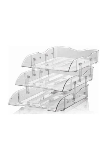Cassa 'cassa 3-tier document shelf - movable - transparent
