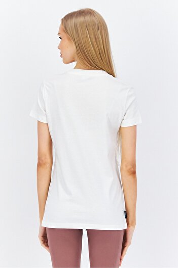 Puma Women Sportswear Fit Short Sleeve Embroidered T-Shirts, Off White
