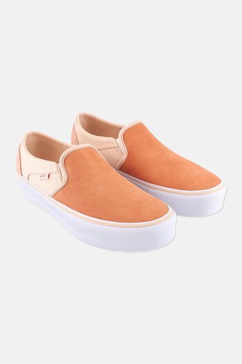 Vans Women Asher Platform Slip On Shoes, Peach