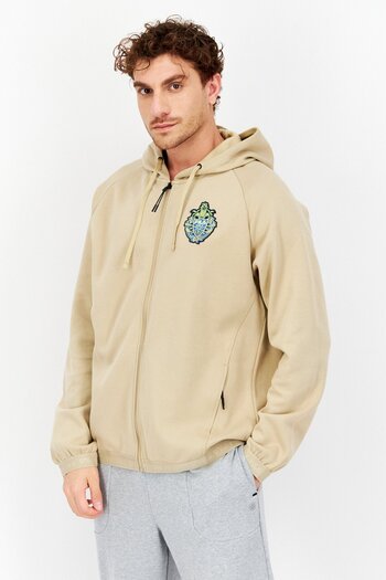 Fila Men Sportswear Fit Long Sleeve Golf Sweatshirt, Dark Beige
