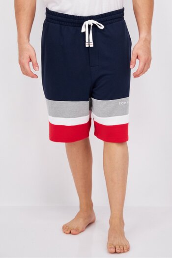 Tommy Hilfiger Men Colorblock Drawstring Pajama Shorts, Multicolor