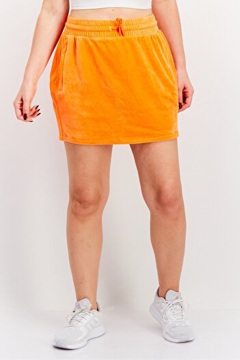 adidas Women Sportswear Fit Drawstring Outdoor Skirt, Orange