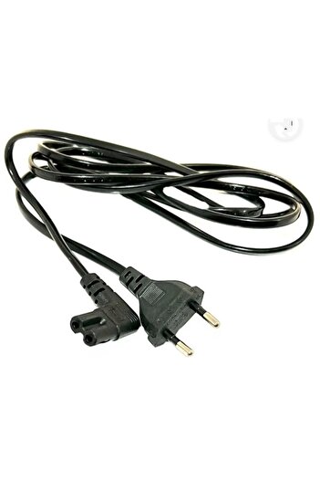 cablox TV .TEYP 2 li Power Kablosu Yatay uç Siyah Standart 1.2m.