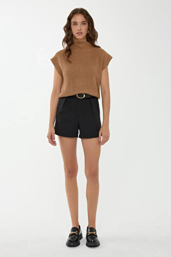 Hiccup Half Collar Knitted Sweater