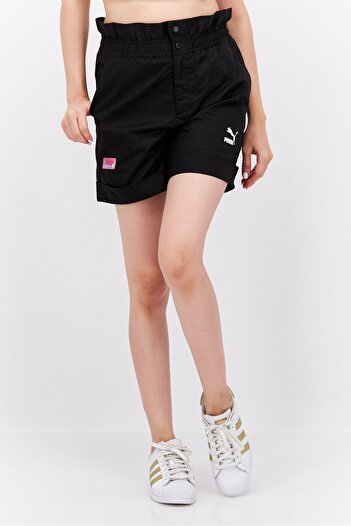 Puma Women Sportswear Fit Brand Logo Training Shorts, Black