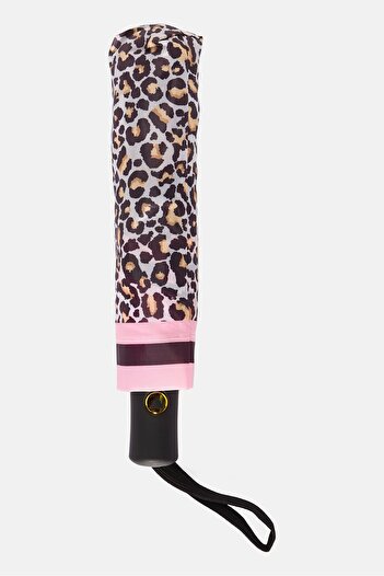 Olivia & Kate Automatic Animal Printed Umbrella, Black