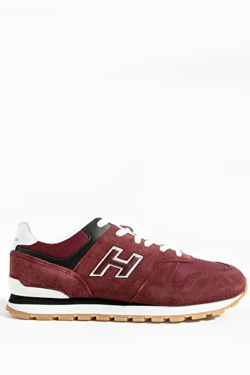 Hammer Jack Colombia Genuine Leather Claret Red Men's Sports Shoes