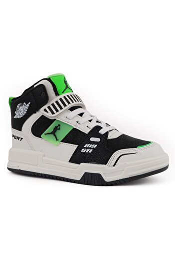Genel Markalar Cool King JoranS Uzun Boğazlı Ortopedik Taban Unisex Çocuk Spor Ayakkabı YEŞİL
