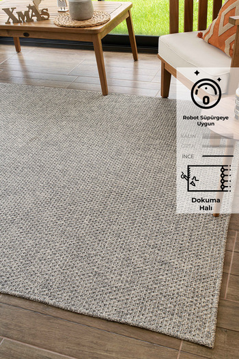 KONFOR Rusticana 3103 Jute Rug – Modern Knitted Kilim, 120 x 180 cm