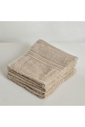 Home Box Essential 4-Piece Carded Face Towel Set - 30x30 cm