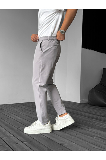 BYBASICMAN Γκρι παντελόνι Basic Relaxed Fit YP-4061