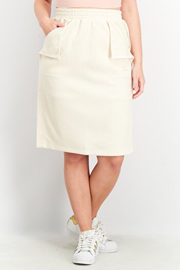 Adidas Originals Women Sportswear Fit Solid Mini Skirt, Beige